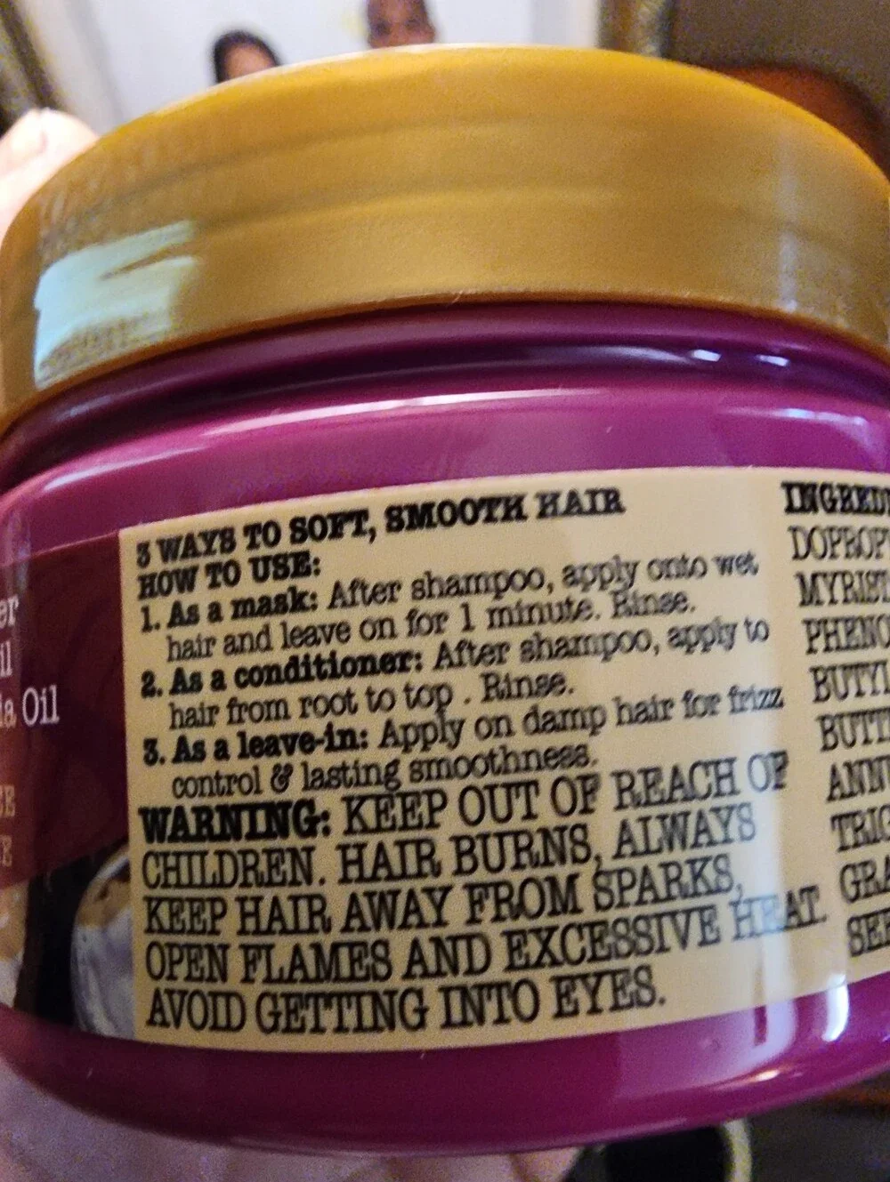 (2) Shea Butter & Coconut Hair Mask - Yellow